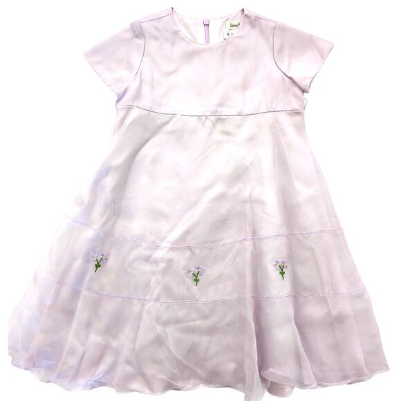 VTG Neiman Marcus HELENA Lilac Sleeveless Dress & Matching Wool Overcoat Size 3T - Picture 1 of 16